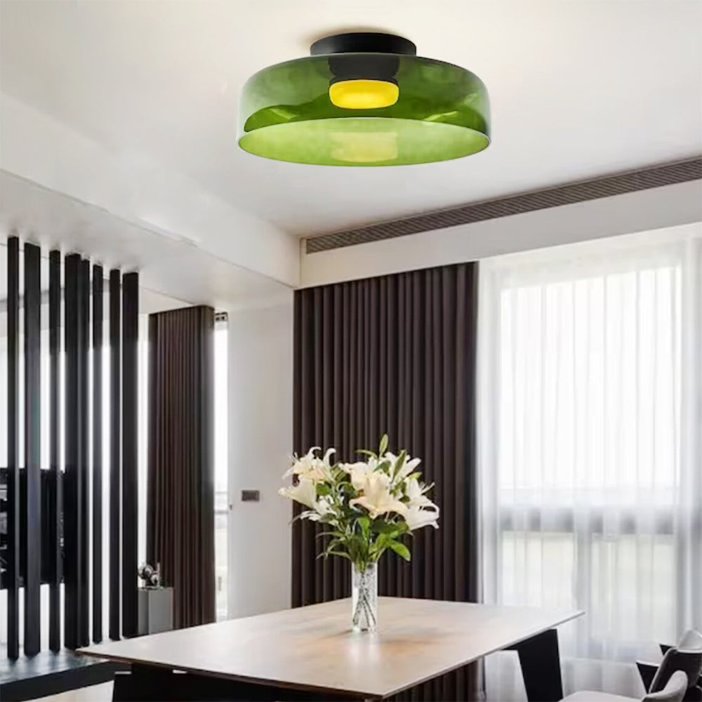 Aria Modern Simple Creative Glass Flush Mount Ceiling Light - Lamp Copper