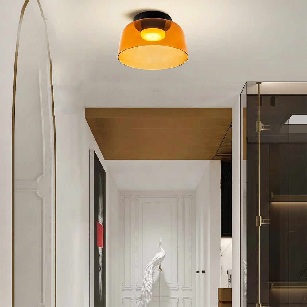 Aria Modern Simple Creative Glass Flush Mount Ceiling Light - Lamp Copper
