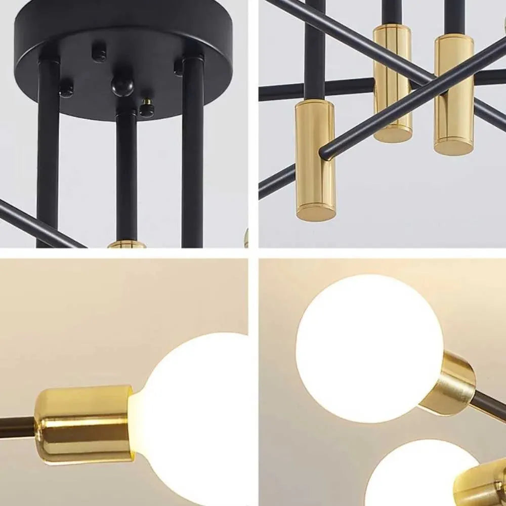 Lindsy Retro Satellite Shape Ceiling Light - Lamp Copper