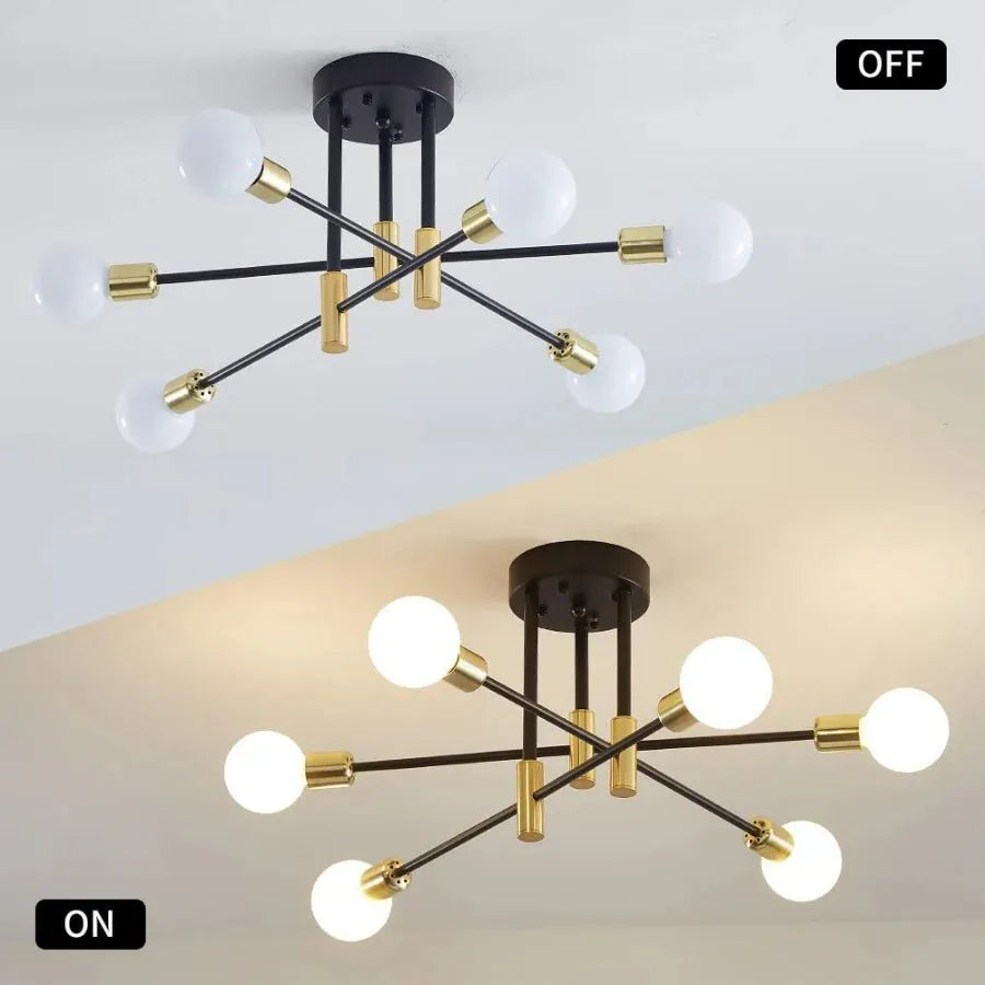 Lindsy Retro Satellite Shape Ceiling Light - Lamp Copper
