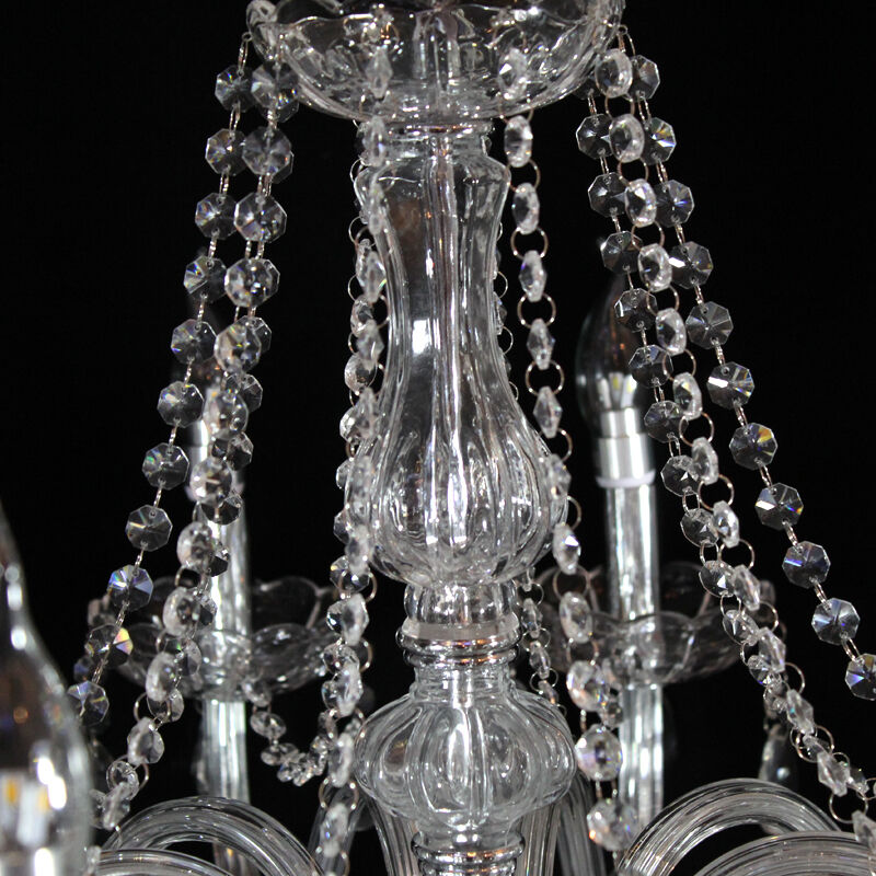 Silva Luxury Candlestick Clear Crystal Chandelier - Lamp Copper