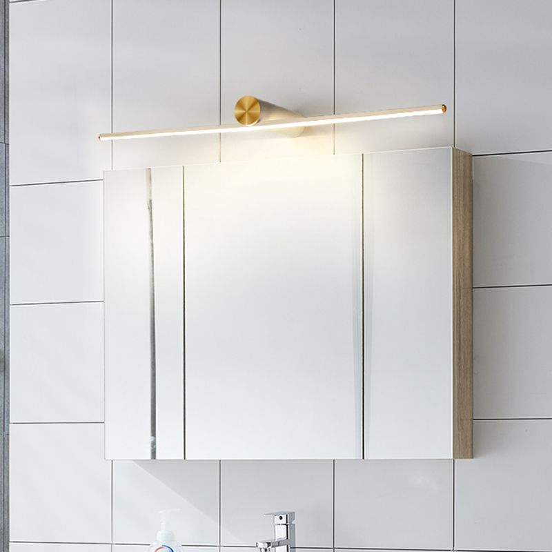 Arisha Modern Metal Linear Mirror Vanity Wall Lamp, Black/White - Lamp Copper