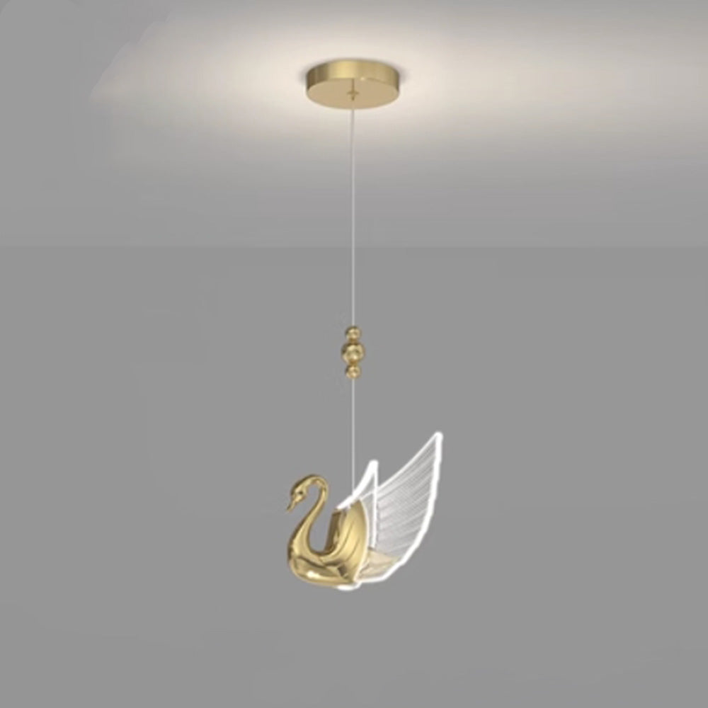 Arisha Modern Creative Swan Pendant Light, 2 Color - Lamp Copper