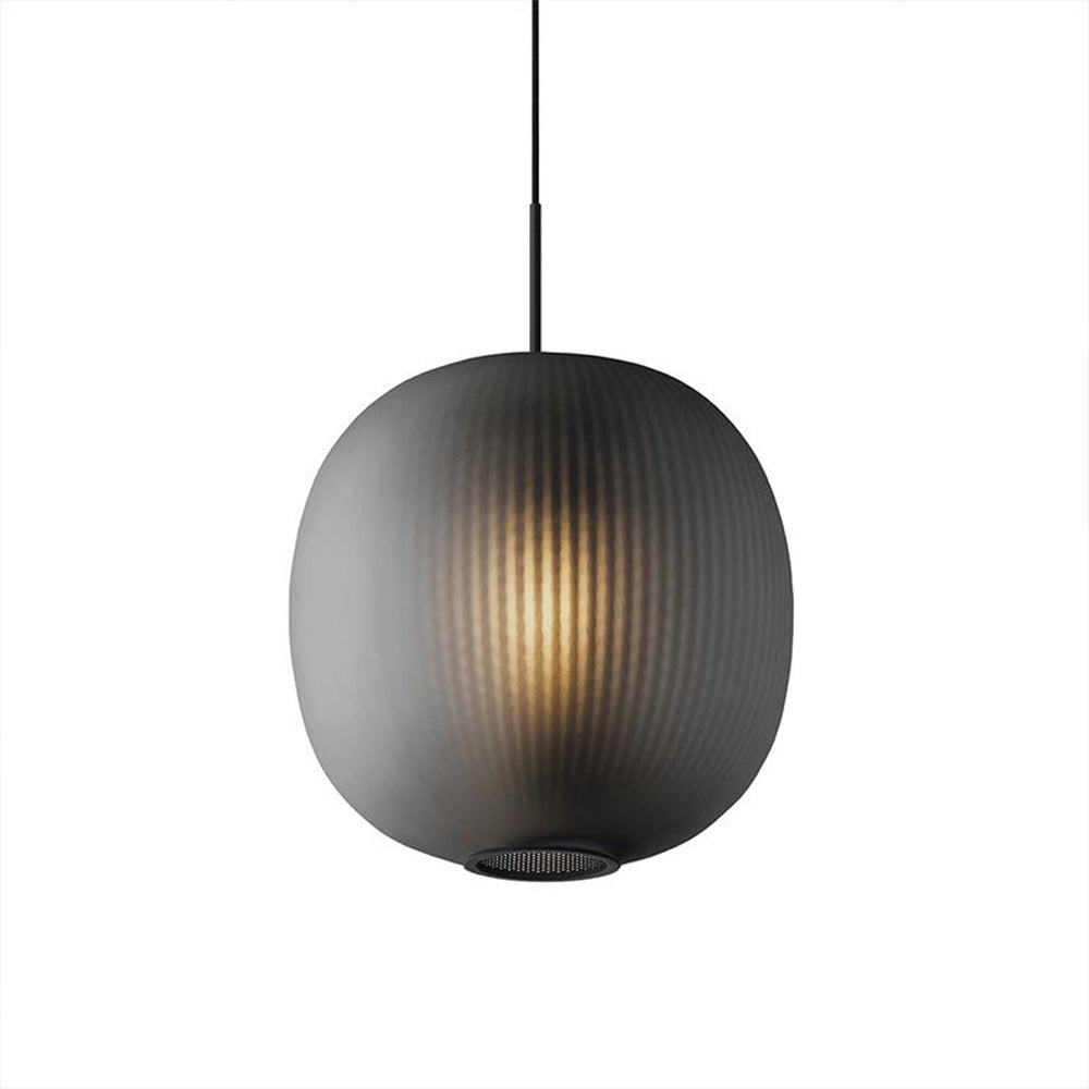 Valentina Frosted Glass Cylinder Pendant Light, Sandy White/Grey, Metal/Glass - Lamp Copper