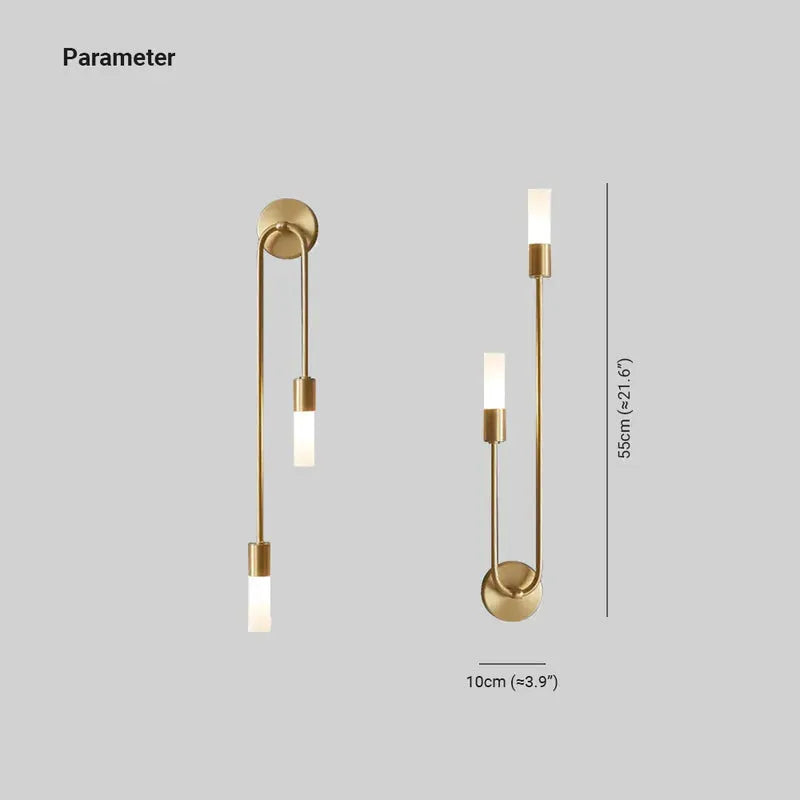 Rime Modern Wall Sconce for Bedeside Gold 2 PCS - Lamp Copper