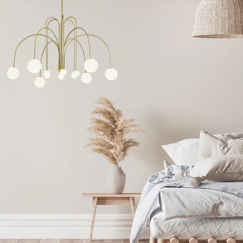Monica Pendant Light Double Layer Glass Bubble - Lamp Copper
