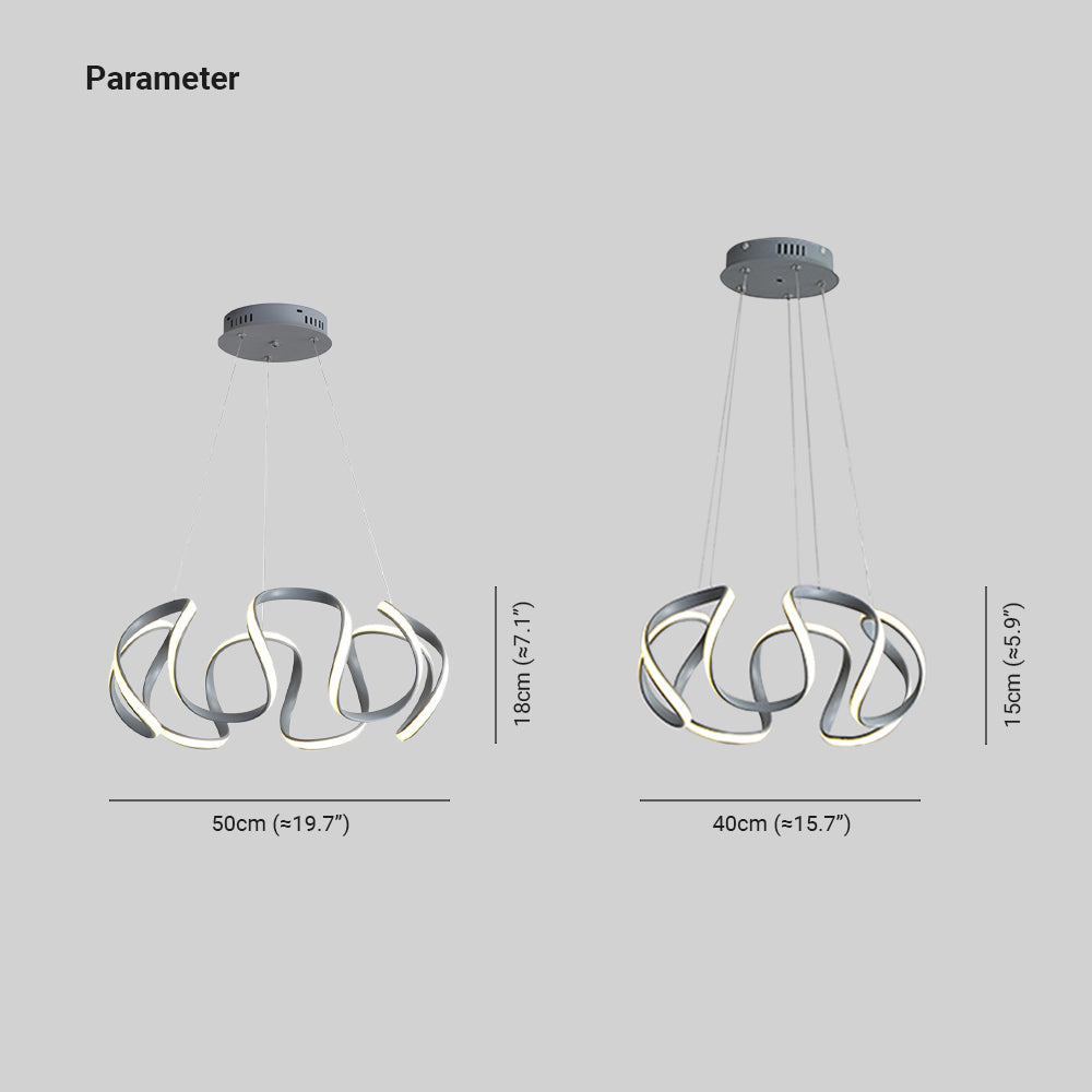 Clyra Modern Irregular Flower Pendant Light, 3 Colors - Lamp Copper